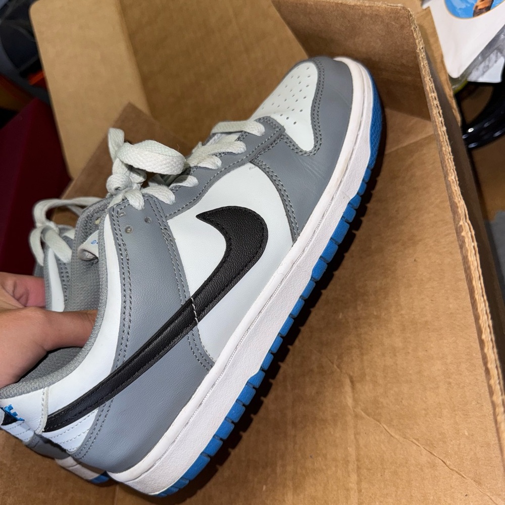 Nike Gray and Blue Women's Sneakers